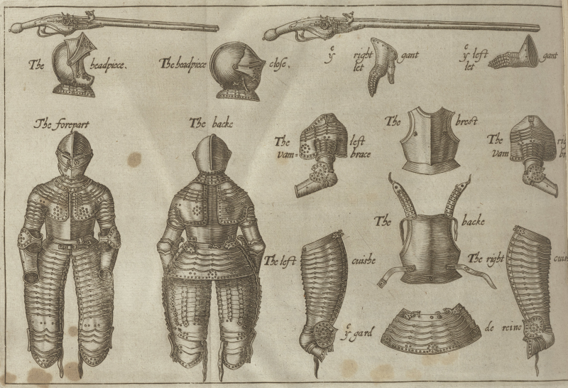 Illustration of armor from Folger STC 161.